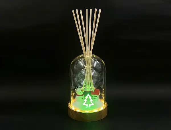 雪人圣诞树玻璃罩香薰