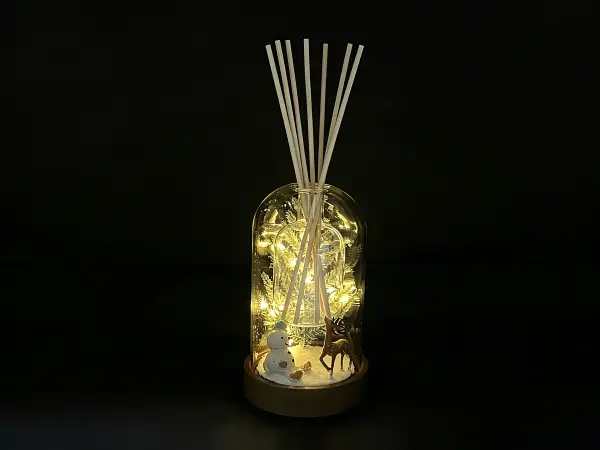 圣诞驯鹿雪花玻璃瓶香薰
